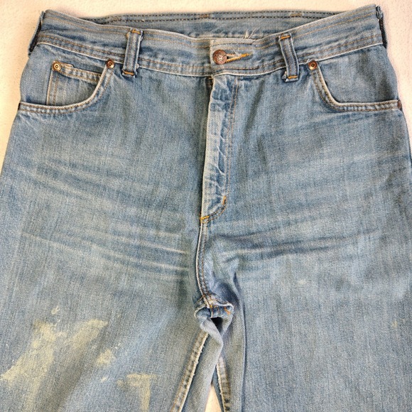 H.A.S.H. Jeans Wide Leg Flare Women 31x36 Blue Vintage High Rise Light Wash - Picture 3 of 16